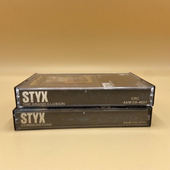 Lot of 2 Styx Cornerstone Grand Illusion Cassette Tapes 70s Not Tested - Picture 4 of 7